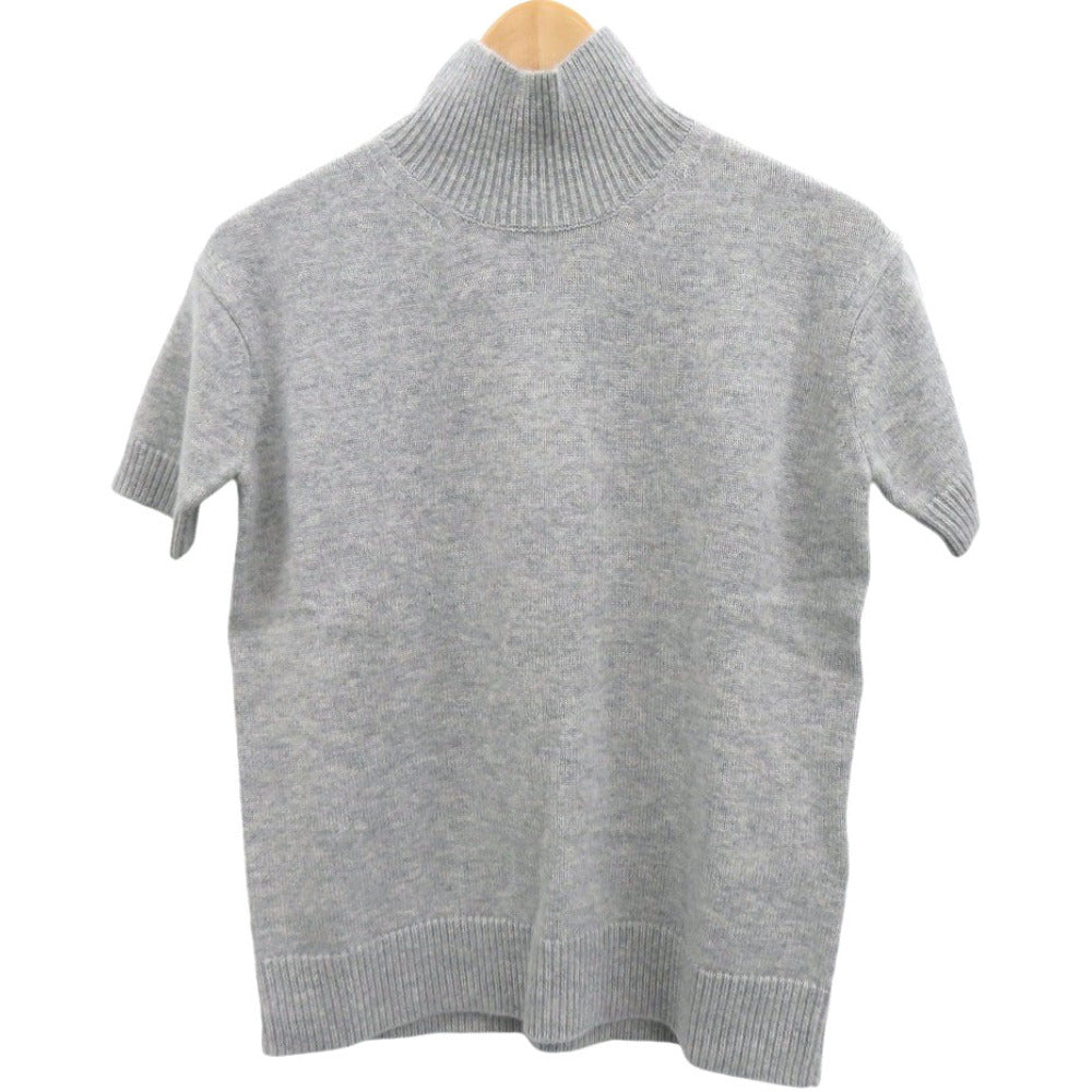 未使用 マックスマーラ PAOLA ハイネック 半袖ニット ウール カシミヤ グレー 0754【中古】MAX MARA