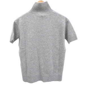 未使用 マックスマーラ PAOLA ハイネック 半袖ニット ウール カシミヤ グレー 0754【中古】MAX MARA