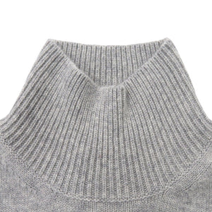 未使用 マックスマーラ PAOLA ハイネック 半袖ニット ウール カシミヤ グレー 0754【中古】MAX MARA