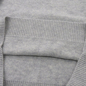 未使用 マックスマーラ PAOLA ハイネック 半袖ニット ウール カシミヤ グレー 0754【中古】MAX MARA