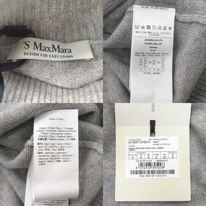 未使用 マックスマーラ PAOLA ハイネック 半袖ニット ウール カシミヤ グレー 0754【中古】MAX MARA
