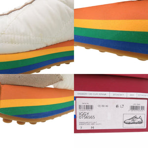 未使用品 サルヴァトーレフェラガモ レインボーソール ローカット スニーカー IGGY 756565 ナイロン レザー 0762【中古】Salvatore Ferragamo
