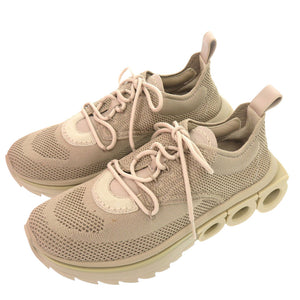 新品同様 サルヴァトーレフェラガモ 'Nima' sneakers ガンチーニ 0760869 ナイロン ベージュ スニーカー 0763【中古】Salvatore Ferragamo