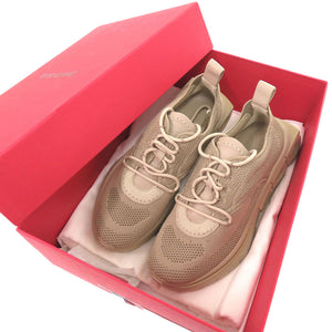 新品同様 サルヴァトーレフェラガモ 'Nima' sneakers ガンチーニ 0760869 ナイロン ベージュ スニーカー 0763【中古】Salvatore Ferragamo