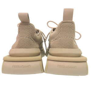 新品同様 サルヴァトーレフェラガモ 'Nima' sneakers ガンチーニ 0760869 ナイロン ベージュ スニーカー 0763【中古】Salvatore Ferragamo