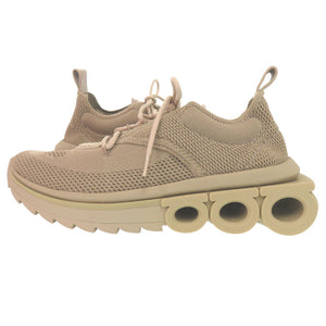 新品同様 サルヴァトーレフェラガモ 'Nima' sneakers ガンチーニ 0760869 ナイロン ベージュ スニーカー 0763【中古】Salvatore Ferragamo