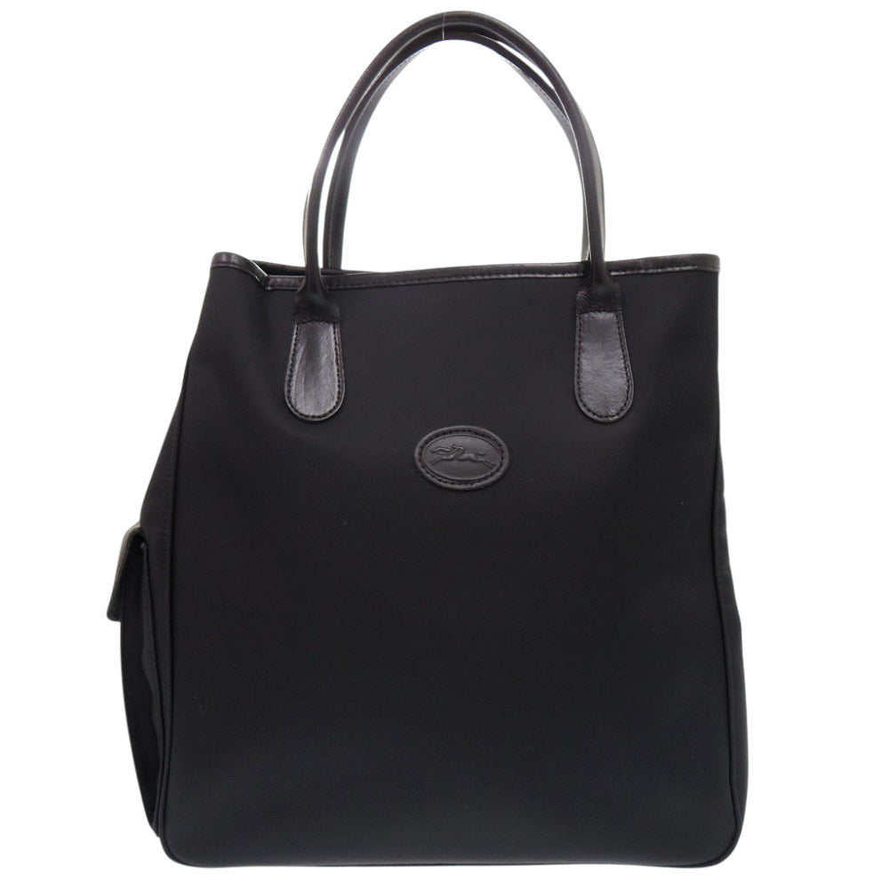 ロンシャン ハンドバッグ ナイロン レザー ブラック 0790【中古】Longchamp