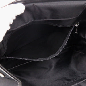 ロンシャン ハンドバッグ ナイロン レザー ブラック 0790【中古】Longchamp