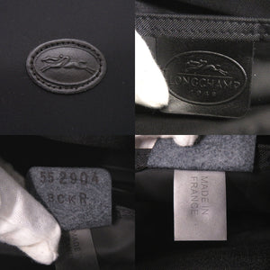 ロンシャン ハンドバッグ ナイロン レザー ブラック 0790【中古】Longchamp