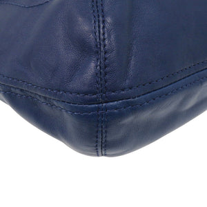 コーチ 2WAY レザー ブルー ショルダーバッグ 青 0802【中古】COACH