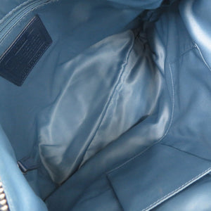 コーチ 2WAY レザー ブルー ショルダーバッグ 青 0802【中古】COACH