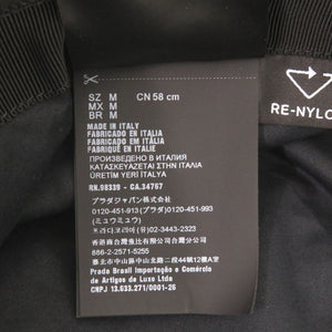 新品同様 プラダ Re-Nylon バケットハット トライアングルロゴ 2HC137 ナイロン ブラック 帽子 ハット 黒 0811【中古】PRADA