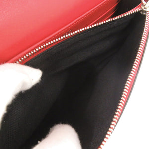 美品 ジミーチュウ ヴァレンヌ スタッズ レザー レッド チェーンウォレット ショルダーバッグ 赤 0812【中古】JIMMY CHOO