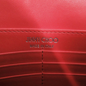美品 ジミーチュウ ヴァレンヌ スタッズ レザー レッド チェーンウォレット ショルダーバッグ 赤 0812【中古】JIMMY CHOO