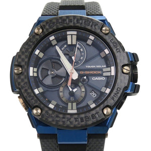 美品 カシオ G-SHOCK GST-B100XB-2A ネイビー ブラックSS タフソーラー 腕時計 0813【中古】CASIO