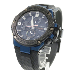 美品 カシオ G-SHOCK GST-B100XB-2A ネイビー ブラックSS タフソーラー 腕時計 0813【中古】CASIO