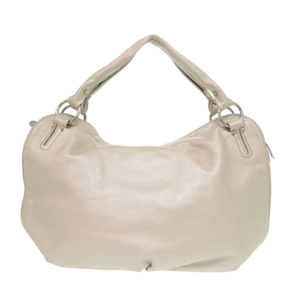 美品 セリーヌ ビタースウィート レザー シャンパン シルバー ハンドバッグ 0817【中古】CELINE