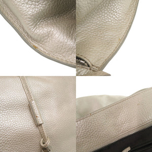 美品 セリーヌ ビタースウィート レザー シャンパン シルバー ハンドバッグ 0817【中古】CELINE
