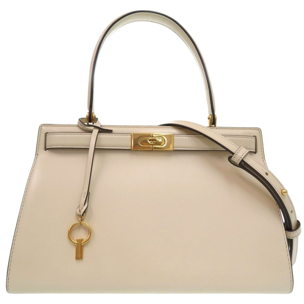 新品同様 トリーバーチ リー ラジウィル LEE RADZIWILL ダブルバッグ ハンドバッグ レザー ベージュ 0829【中古】Tory Burch