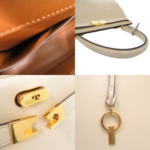 新品同様 トリーバーチ リー ラジウィル LEE RADZIWILL ダブルバッグ ハンドバッグ レザー ベージュ 0829【中古】Tory Burch