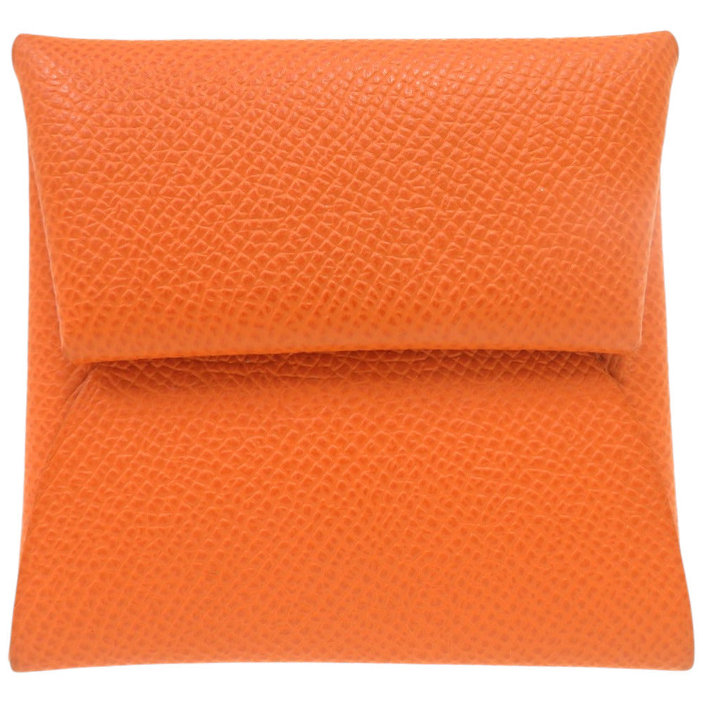 美品 エルメス バスティア ヴォーエプソン オレンジ B刻印 コインケース 財布 0837【中古】HERMES