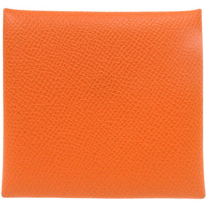 美品 エルメス バスティア ヴォーエプソン オレンジ B刻印 コインケース 財布 0837【中古】HERMES