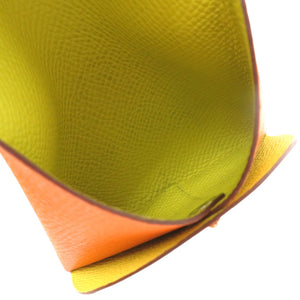 美品 エルメス バスティア ヴォーエプソン オレンジ B刻印 コインケース 財布 0837【中古】HERMES