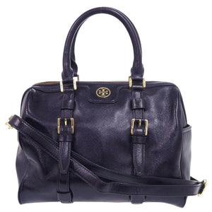 トリーバーチ ミニボストン PVC ブルー 2way ハンドバッグ 青 0871【中古】Tory Burch