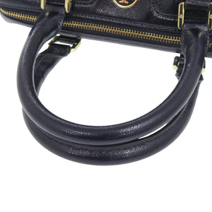 トリーバーチ ミニボストン PVC ブルー 2way ハンドバッグ 青 0871【中古】Tory Burch