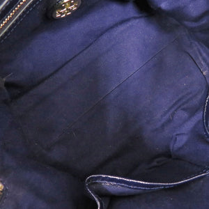 トリーバーチ ミニボストン PVC ブルー 2way ハンドバッグ 青 0871【中古】Tory Burch