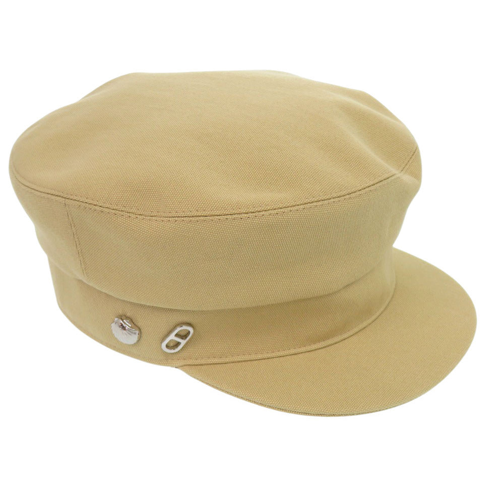 新品同様 エルメス キャスケット ジュリエッタ シーシェル コットン シルク ベージュ 帽子 0902【中古】HERMES