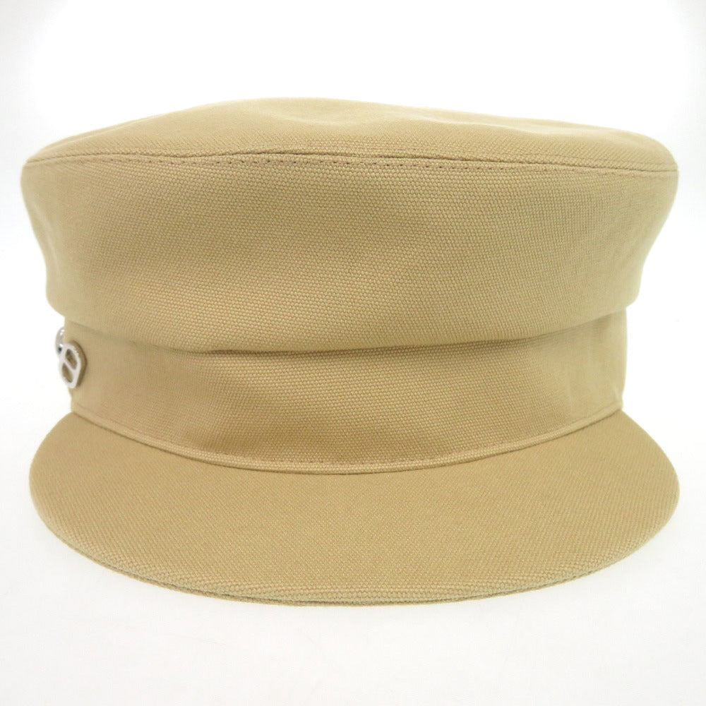 新品同様 エルメス キャスケット ジュリエッタ シーシェル コットン シルク ベージュ 帽子 0902【中古】HERMES