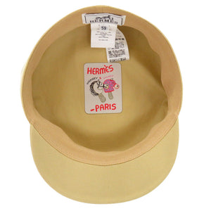 新品同様 エルメス キャスケット ジュリエッタ シーシェル コットン シルク ベージュ 帽子 0902【中古】HERMES