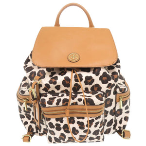 美品 トリーバーチ レオパード柄 PVC マルチカラー リュック デイパック 0911【中古】Tory Burch