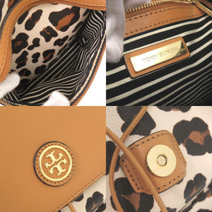 美品 トリーバーチ レオパード柄 PVC マルチカラー リュック デイパック 0911【中古】Tory Burch