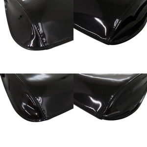 美品 バカラ パーティーバッグ エナメル ゴールド金具 ブラック 黒 ハンドバッグ 0924【中古】Baccarat
