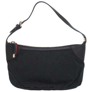 美品 グッチ 224093 GGキャンバス ブラック ハンドバッグ 黒 0935【中古】GUCCI