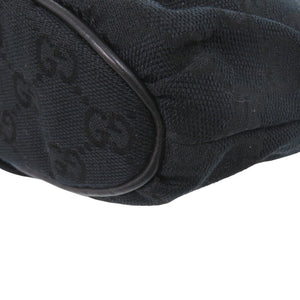 美品 グッチ 224093 GGキャンバス ブラック ハンドバッグ 黒 0935【中古】GUCCI