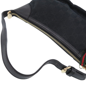 美品 グッチ 224093 GGキャンバス ブラック ハンドバッグ 黒 0935【中古】GUCCI