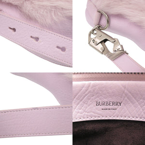新品同様 バーバリー スモール ナイトバッグ 8076798 レザー エコファー ラベンダー ショルダーバッグ 0942【中古】BURBERRY