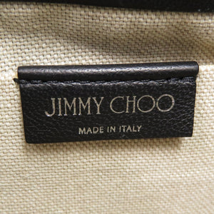 美品 ジミーチュウ スタースタッズJUNO S ドローストリングバッグ デニム レザー ブルー ブラック ショルダーバッグ 0944【中古】JIMMY CHOO