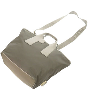未使用 フルラ PIUMA ピューマ WB01249 BX3050 ナイロン レザー カーキ 2way ハンドバッグ グリーン 0946【中古】Furla