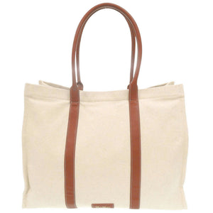 美品 マックスマーラ BEACHWEAR ビーチウェア コットン ベージュ ブラウン トートバッグ 0948【中古】MAX MARA