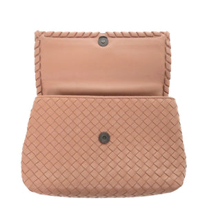 ボッテガヴェネタ オリンピア イントレチャート レザー ピンク ショルダーバッグ 0953【中古】BOTTEGAVENETA