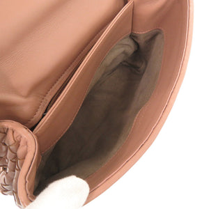 ボッテガヴェネタ オリンピア イントレチャート レザー ピンク ショルダーバッグ 0953【中古】BOTTEGAVENETA