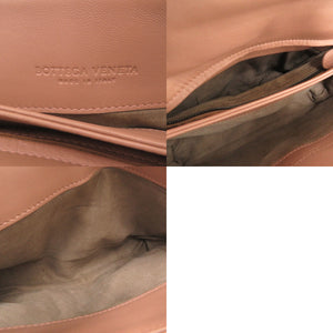 ボッテガヴェネタ オリンピア イントレチャート レザー ピンク ショルダーバッグ 0953【中古】BOTTEGAVENETA