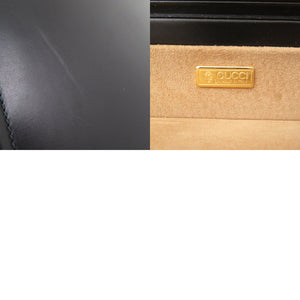 美品 グッチ ヴィンテージ トランクケース ブリーフケース アタッシュケース レザー ブラック 0957【中古】GUCCI