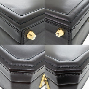 美品 グッチ ヴィンテージ トランクケース ブリーフケース アタッシュケース レザー ブラック 0957【中古】GUCCI