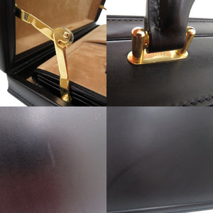 美品 グッチ ヴィンテージ トランクケース ブリーフケース アタッシュケース レザー ブラック 0957【中古】GUCCI