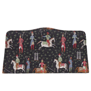 美品 グッチ グレタガルボ コラボ 馬術プリント キャンバス ブラック クラッチバッグ 黒 0960【中古】GUCCI